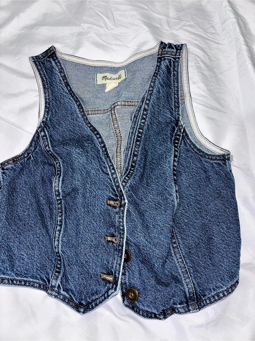 Madewell Denim Vest in Blue Size Small Like New